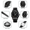 SKMEI 2116 Multifunctional Men 30M Waterproof Fashion Casual Quartz Watch(Black Leather)