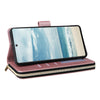 For Samsung Galaxy A73 5G Nine-card Slots Zipper Wallet Bag Leather Phone Case(Rose Gold)