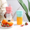 420ml 6 Blades Straw Juice Cup USB Charging Portable Fruit Juicer Smoothie Maker(Green)