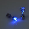 1 Pair Fashion LED Earrings Glowing Light Up Diamond Earring Stud(Blue)