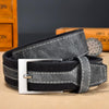 120cm Canvas Splicing Men Casual Belt Versatile Student Belt(Grey)