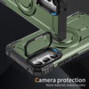 For Samsung Galaxy A34 Lens Holder MagSafe Phone Case(Army Green)