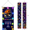 180 x 250 cm Halloween Christmas LED Lights Double Sided Printing Dual-Purpose Couplet Banner(Pumpkin Lantern + Red Santa Claus)