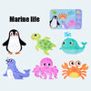 DUOQU Children Early Education Picture Puzzle Toy Box Set(Ocean Animal)