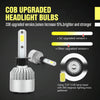 2 PCS S2 H1 18W 6000K 1800LM IP65 2 COB LED Car Headlight Lamps, DC 9-30V(Cool White)