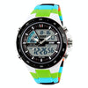 SKMEI 1016 Multifunctional Men Outdoor Sports Camouflage Noctilucent Waterproof Double Digital Watch (Green)