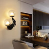 Bedroom Bedside Wall Lamp Indoor Background Wall Lamp 5W Warm Light(6082 Black Right)