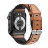 E500 1.83 inch HD Square Screen Leather Watch Strap Smart Watch Supports ECG Monitoring / Non-invasive Blood Sugar(Brown)