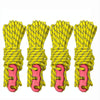 4m x 4 Rolls Outdoor Camping Tent Canopy Wind Rope Luminous Multi-Function Wind Rope Buckle Tent Fixed Rope( S Buckle-Yellow)