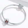 S925 Sterling Silver Ladybug Beads DIY Bracelet Necklace Accessories