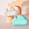 1966 Cute Cloud Shape Voice-activated LED Bedside Alarm Clock(White)