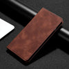 For Asus Zenfone 9 Skin Feel Magnetic Horizontal Flip Leather Phone Case(Dark Brown)