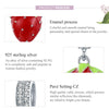S925 Sterling Silver Beaded Strawberry Pendant Loose Beads DIY Bracelet Accessories