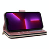 For iPhone 13 Pro Nine-card Slots Zipper Wallet Bag Leather Phone Case(Rose Gold)