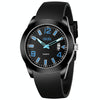 addies MY-1601 Luminous Version Silicone Watchstrap Quartz Watch, Support Calendar, Size:L(Blue)