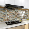 12 PCS 10 x 20cm Brick Pattern Crystal Film Glossy Tile Sticker Floor Sticker(KIt022)