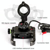 Motorcycles / Bicycle USB Charger QC 3.0 Fast Charging Phone Bracket, Suitable for 6-9cm Device(Black)