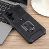 For Samsung Galaxy S24 FE 5G Camera Shield Card Slot PC Hybrid TPU Phone Case(Black)