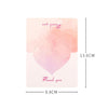 100 PCS A368 Heart Shape Thanks Greeting Card(Light Orange)