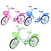 1:8 Scale Simulation Alloy Bicycle Model Mini Bicycle Toy Decoration(Road Bike-Blue)