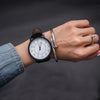 Waterproof Retro PU Leather Strap Quartz Watch(Black Band Cute Digital Dial)