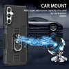 For Samsung Galaxy S24+ 5G Ring Holder Armor Hybrid Phone Case(Black)