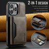 For iPhone 14 Pro DG.MING MAGKING-K2 Series MagSafe RFID Card Bag Detachable Phone Case(Coffee)