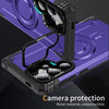 For Samsung Galaxy S24 Ultra 5G Lens Holder MagSafe Phone Case(Purple)