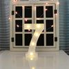 Digit 7 Shape Decoration Light, Dry Battery Powered Warm White Standing Hanging Holiday Light