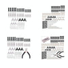 194pcs Zinc Alloy Painted Nylon Zipper Puller Set For Clothing Tent Install