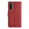 For Samsung Galaxy A36 Dual-side Magnetic Buckle Horizontal Flip Leather Phone Case(Red)