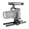 YELANGU C15 YLG0711A Video Camera Cage Stabilizer with Handle & Rail Rod for Nikon Z6 / Z7(Black)