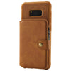 For Galaxy S8 Plus Zipper Shockproof Protective Case with Card Slots & Bracket & Photo Holder & Wallet Function(Brown)