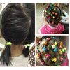 100 PCS Colorful Child Cute Rubber Hair Band(Black)