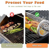 Upgrade Flip-Top Lid BBQ Cage Stainless Steel Rolling Grilling Basket, Spec: Large