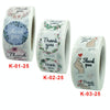 10 Rolls Thank You Floral Sticker Wedding Gift Decoration Sticker, Size: 2.5cm / 1 Inch(K-03-25)