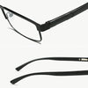 Simple Matel Frame Reading Glasses Hyperopia Eyeglasses +2.50D(Gun-color)