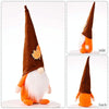 Pumpkin Maple Leaf No Face Standing Doll Decoration Shopping Mall Home Thanksgiving Halloween Decoration(Plaid Hat)