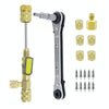19pcs / Set Air Conditioning Valve Core Remover with Wrench(Gold)