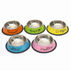 Anti-Slip Stainless Steel Pet Bowl, Yellow, 11cm, Small/Medium Pets