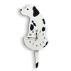 Home Office Bedroom Decoration Battery Operated Dog Shaped Wall Clock with Swinging Tails, Size : 42 x 18cm (White)