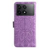 For Xiaomi Redmi K70 / K70 Pro Embossed Sunflower Leather Phone Case(Purple)
