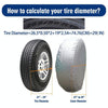 4 PCS Car Auto Wheel Tire Covers, Suitable for The Tire up to 29 inch