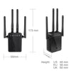 M-95B 300M Repeater WiFi Booster Wireless Signal Expansion Amplifier(Black - EU Plug)