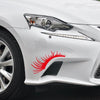 1pair Car Big Lamp Eyebrow Sticker Sexy Eye Eyelash Car Sticker(Green)