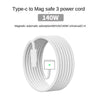 AU Plug 140W USB-C PD Power Adapter with Type-C to Magsafe3 Magnetic Charging Cable, Length: 2 m