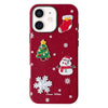 For iPhone 11 Christmas Series Frosted PC Hybrid TPU Leather Phone Case(3D Christmas)