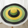 Oversized Brim Dome Rainbow Striped Beach Visor Hat, Size: 56-58cm(1)