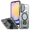 For Samsung Galaxy A25 5G Shield Frame Holder MagSafe Phone Case(Grey)