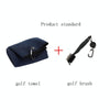 Hook Towel + Club Cleaning Brush Golf Cleaning Set(White)